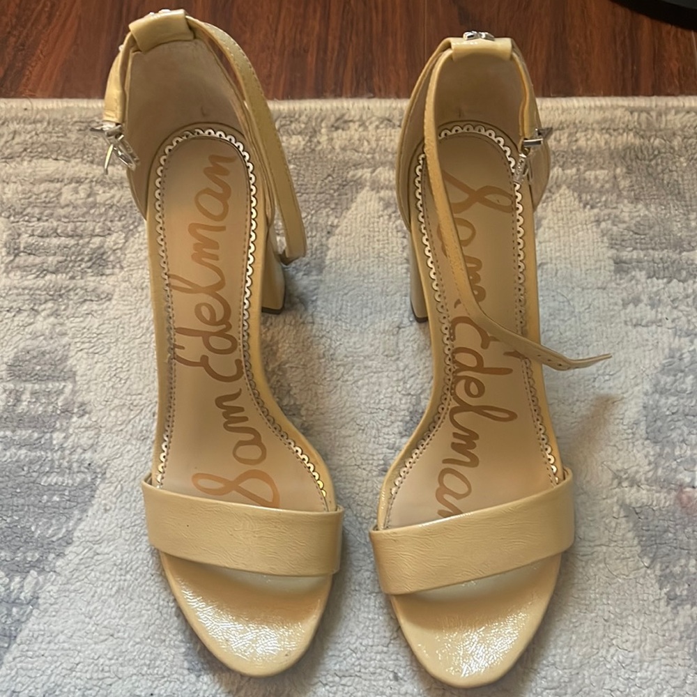 Sam Edelman Nude Patent Yaro Heels